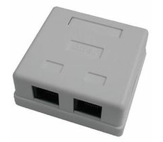 Gniazdo UTP / kat. 5e / 2- Port białe