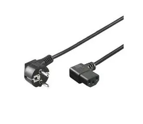 Kabel zasilający PremiumCord 240V, długość 2m CEE7 prostokątny/IEC C13 prostokątny