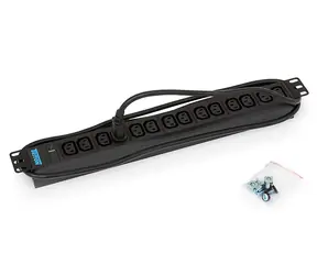 Triton Panel dystrybucyjny 19" 1U; gniazdo 14xIEC320 C13 max. 10 A; 3x1,5 mm, 2m, kabel + wtyczka IEC320 C14, RAL9005