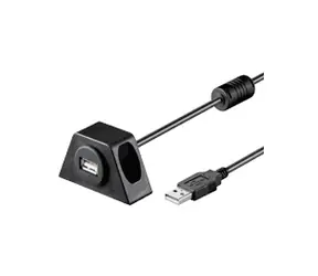 Kabel Wiretek USB2.0 AA przedłużacz 2m do przykręcania (AM/ AF)
