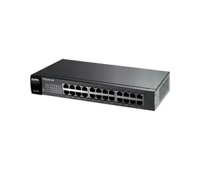 ZyXEL ES1100-24E / 24- Port przełącznik Ethernet 10/100Mbps / Zielony (802.3az) / Bez wentylatora / komputer stacjonarny