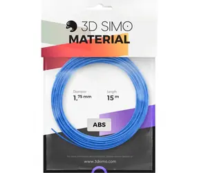 Filament ABS 3DSimo - niebieski, zielony i żółty 15m