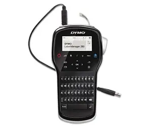 Dymo LabelManager 280 z etui / Drukarka etykiet samoprzylepnych / szerokość taśmy: D1 6 i 9 i 12mm
