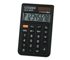 Citizen SLD-200NR / Kalkulator kieszonkowy / 8-cyfrowy LCD / Funkcje matematyczne / M+/M-