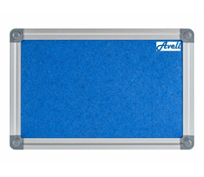 Tablica ogłoszeniowa AVELI Tekstylna ramka aluminiowa 90x60 cm w kolorze niebieskim
