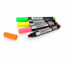 2x3 Zestaw markerów fluorescencyjnych na tablicach szklanych 4 szt