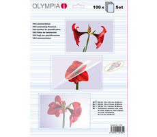 Olympia Folia do laminowania DIN A4 80mic / 20x A4 i 20x A5 i 20x A6 i 40x wizytówki