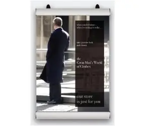 Listwa plakatowa 2x3 Snap plakatowy 594mm / listwy aluminiowe do mocowania plakatu