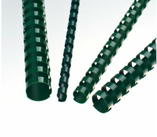 EuroSupplies Plastikowe grzbiety 22mm zielone / na 151-180 ark. - papier 80 g / 50 szt.