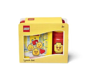 Zestaw przekąsek LEGO® Lunch 40581725 ICONIC Girl żółto-czerwony / butelka i pudełko