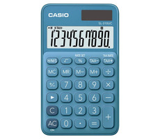 Casio SL 310 UC BU niebieski / Kalkulator / dziesięciocyfrowy / podwójny zasilacz