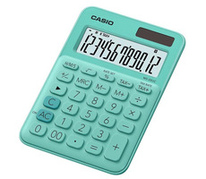 Casio MS 20 UC GN turkusowy / Kalkulator / dwanaście cyfr / podwójne zasilanie