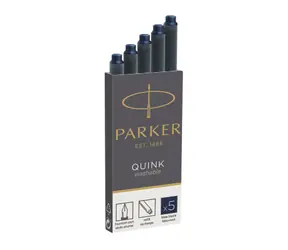 PARKER Quink niebiesko-czarny 5 szt. / wkłady atramentowe