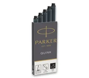 PARKER Quink Wkłady atramentowe czarne 5 szt. / do piór wiecznych PARKER