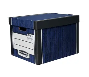 Fellowes Bankers Box Pojemnik archiwizacyjny Woodgrain niebieski (2 szt.)