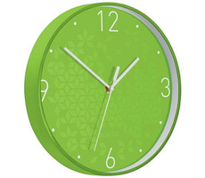 Zegar ścienny Leitz Wow Silent, zielony / 29 cm