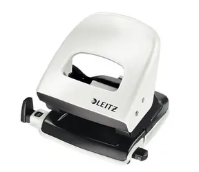 Dziurkacz biurowy Leitz NeXXt 5008 perłowo-biały / 3 mm / do 30 kartek