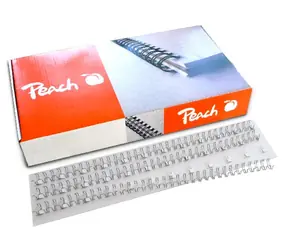 Peach drut grzbietowy 3:1" 34 pętelki A4 6mm 100 szt. srebrny