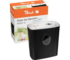 Niszczarka poprzeczna Peach PS500-10 / niszczarka / P-3 / 5 arkuszy / cięcie wzdłużne / 11 l