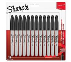 Marker Sharpie permanentny czarny 12 szt. / okrągła końcówka F