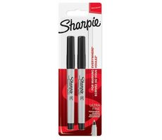Marker Sharpie permanentny czarny 2 szt. / spiczasta końcówka / bardzo cienki