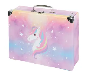BAAGL Składany plecak szkolny Rainbow Unicorn ze sprzętem / 32,5 x 10,5 x 26 cm