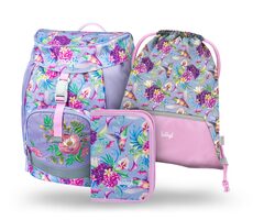 BAAGL SET 3 - Zestaw szkolny Airy Hummingbird / teczka / piórnik / torba