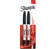 Marker Sharpie z podwójną końcówką 2 szt. Czarny