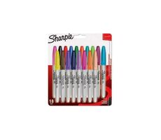 Markery Sharpie trwałe z cienką okrągłą końcówką F 18 kolorów