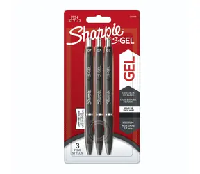 Długopis żelowy Sharpie S-Gel 0,7mm 3szt. Czarny