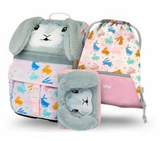 BAAGL SET 3 - Zestaw szkolny Zippy Bunny / teczka / piórnik / torba