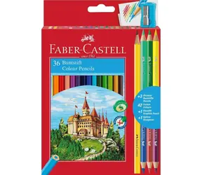 Kredki Faber-Castell 36 szt. + temperówka, ołówek i kredki duet