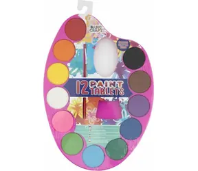 GRAFIX Paleta z akwarelami i pędzlem Pink