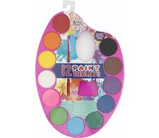GRAFIX Paleta z akwarelami i pędzlem Żółty