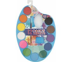 GRAFIX Paleta z akwarelami i pędzlem Blue
