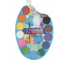 GRAFIX Paleta z akwarelami i pędzlem Blue