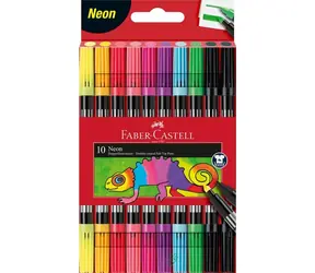 Markery Faber-Castell Neonowe dwustronne - 10 kolorów
