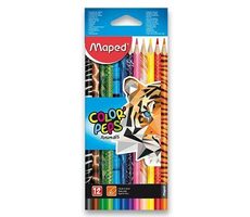 Kredki trójkątne Maped Color&#39;Peps Animals 12 szt