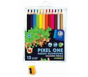 Kredki ASTRA Pixel One 12 szt. Jumbo z temperówką
