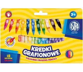 Kredki kaolinowe ASTRA 18 szt