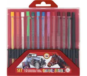 KOH-I-NOOR Kredki mechaniczne 12 szt. - czerwone
