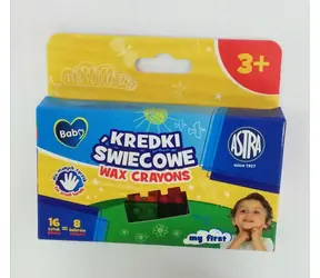 ASTRA BABY Pałeczki do wosku Kostki 16 szt., 8 kolorów