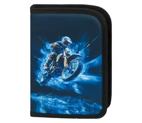 BAAGL Piórnik szkolny jednopoziomowy Motocykl / 20x15x3 cm