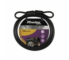 Master Lock 49EURD / Elastyczna linka stalowa - 300cm x 1cm