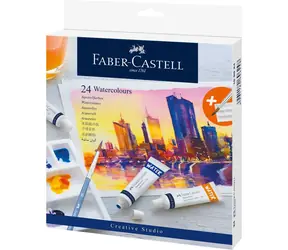 Farby akwarelowe Faber-Castell - kartonik 24 szt.