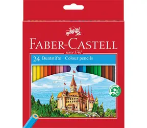 Faber-Castell Castle - Kredka heksagonalna - pudełko papierowe 24 szt.