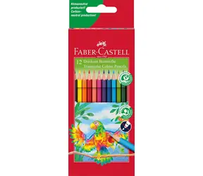 Kredki trójkątne Faber-Castell - pudełko papierowe 12 szt.