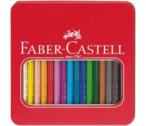 Kredki Faber-Castell Jumbo Grip - pudełko blaszane 16 szt.