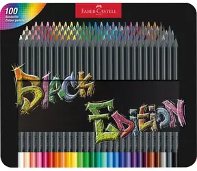 Faber-Castell Black Edition - Kredki - pudełko blaszane 100 szt.