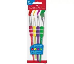 Pędzle malarskie Faber-Castell - blister 4 szt.